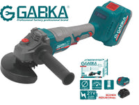 🔧 GABKA® Γωνιακός Τροχός Μπαταρίας 21V GA-88125A με 1 Μπαταρία & Φορτιστή