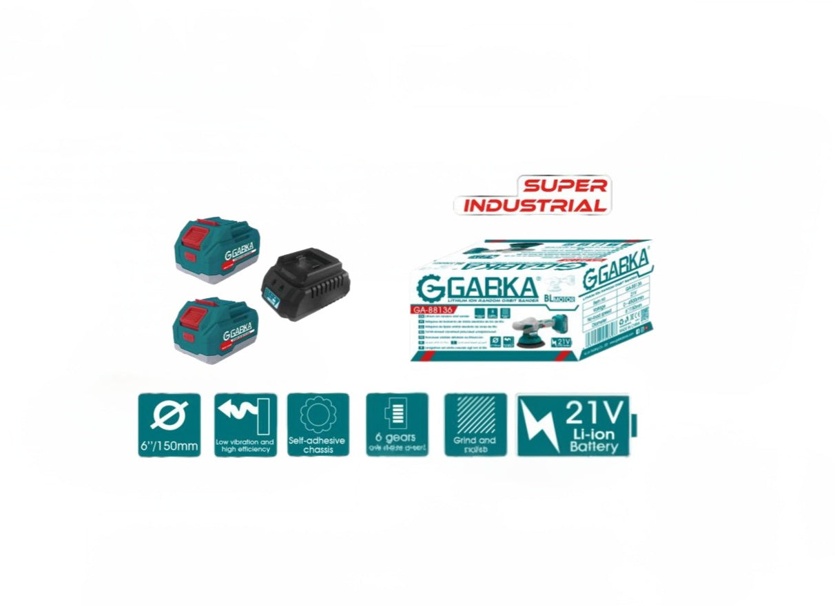 🔧 GABKA® Αλοιφαδόρος/ Τριβείο Μπαταρίας 21V GA-88131A με 1 Μπαταρία & Φορτιστή