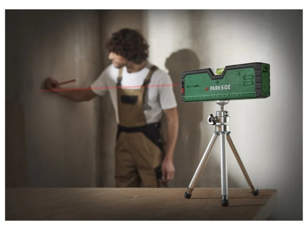 〽️ Αλφάδι Λέιζερ PARKSIDE® »PLW A5«, με cross line και line laser