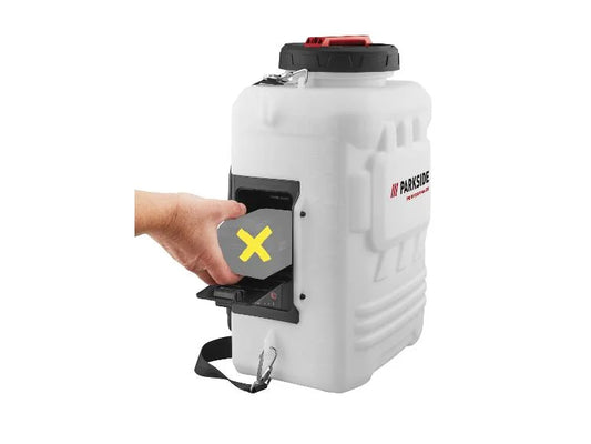 Ψεκαστήρας πίεσης πλάτης, Μπαταρίας PARKSIDE PERFORMANCE® 20V »PRDSP 20-Li C2«, χωρίς μπαταρία και φορτιστή