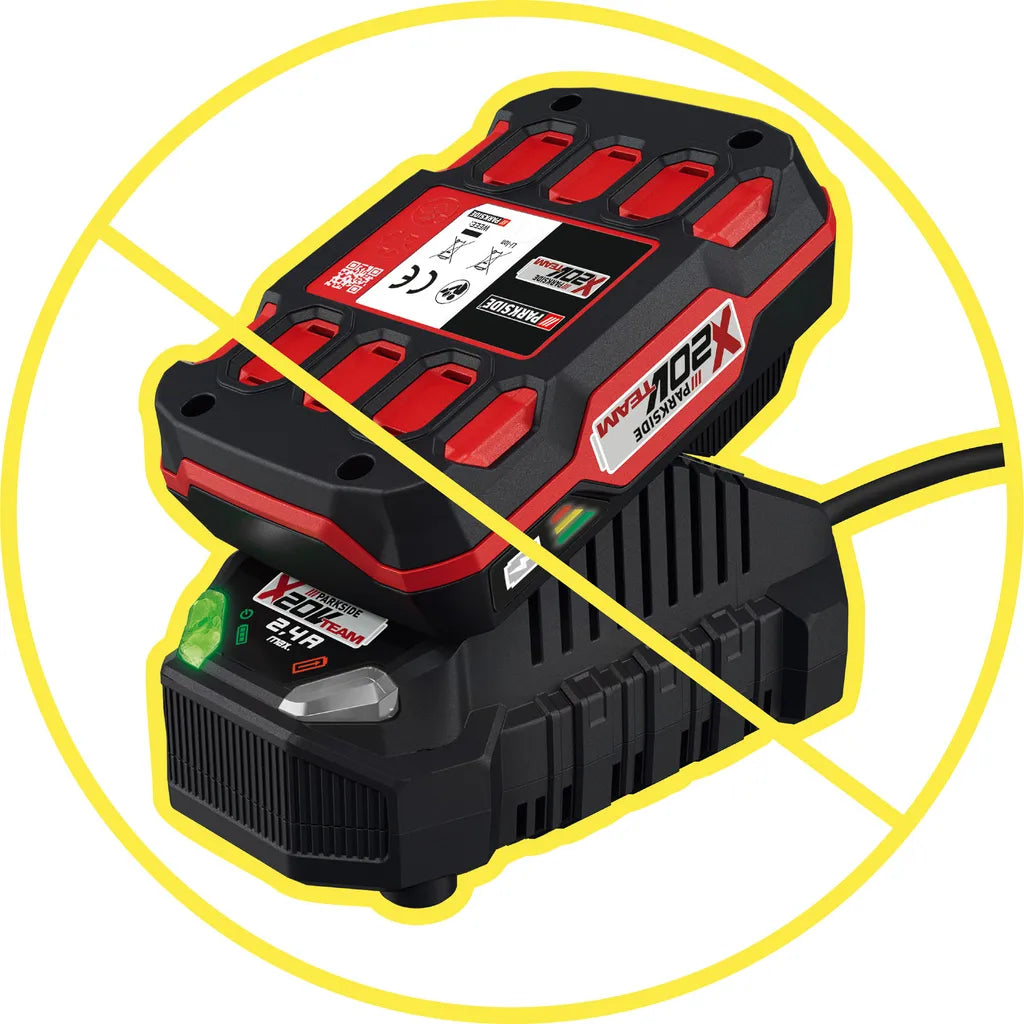 Γωνιακός τροχός μπαταρίας PARKSIDE® 20V PWSA 20-Li F4, χωρίς μπαταρία και φορτιστή