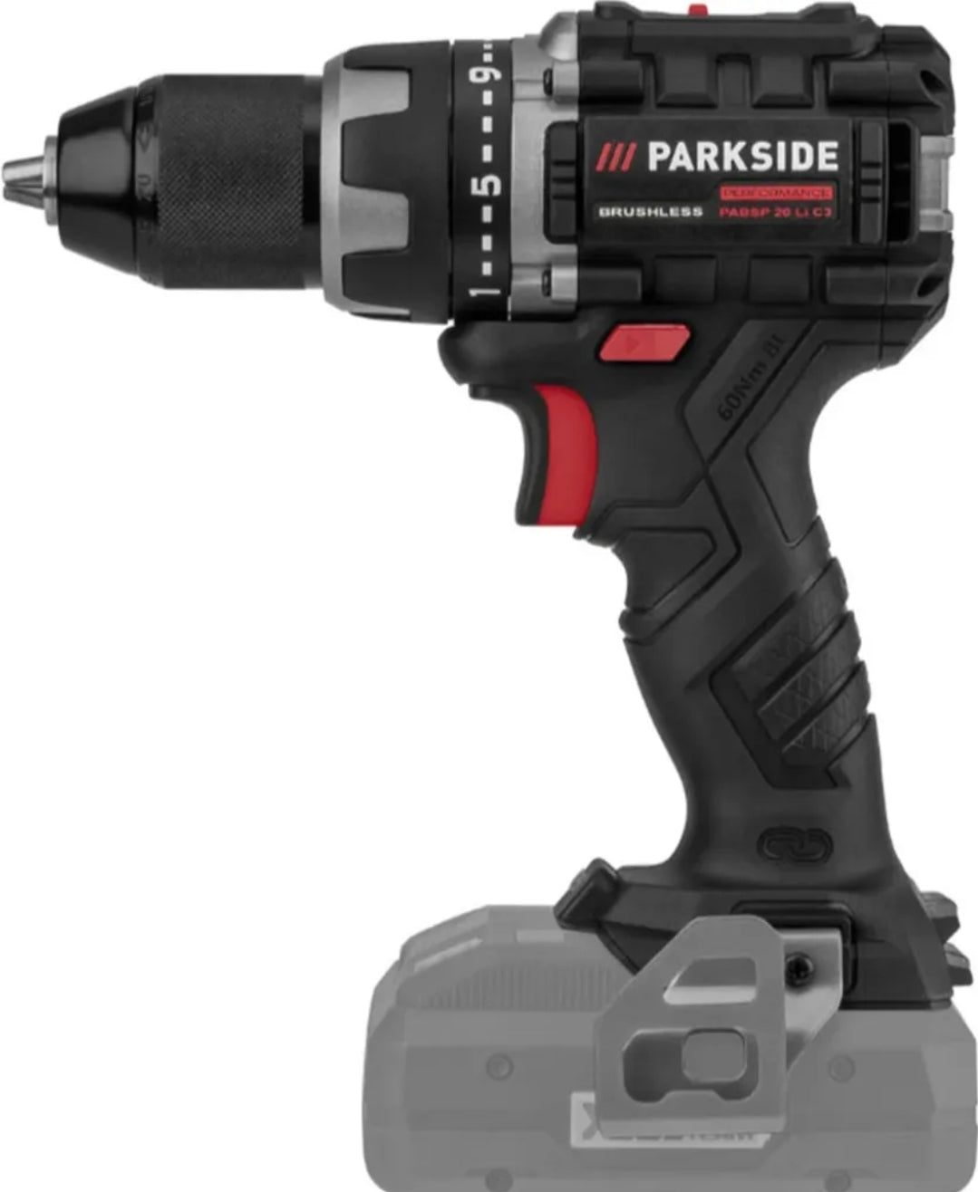 🛠 Επαναφορτιζόμενο Δραπανοκατσάβιδο PARKSIDE PERFORMANCE® 20 V »PABSP 20 Li C4«, χωρίς μπαταρία και φορτιστή!!