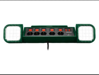🔌🔦 Φωτισμός εργασίας PARKSIDE® LED »PASD 3680 A1«, με πολύπριζο 5 μπριζες με διακόπτη ON/OFF