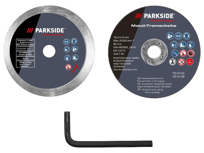 🛠 PARKSIDE PERFORMANCE® Γωνιακός Τροχός Μπαταρίας PPWSA 12 A1, 12V