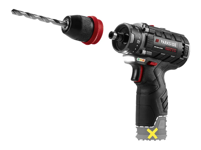 🛠Δραπανοκατσάβιδο Μπαταρίας Επαναφορτιζόμενο PARKSIDE PERFORMANCE®️ 12 V  «PBSPA 12 E4» χωρίς μπαταρία και φορτιστή