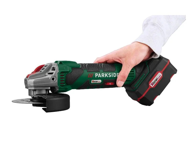 PARKSIDE® Γωνιακός τροχός Μπαταρίας 20 V / 4 Ah »PWSA 20-Li D4« σετ εκκίνησης, με μπαταρία και φορτιστή