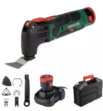 compare product 🛠 Πολυεργαλείο ΜΠΑΤΑΡΙΑΣ. PARKSIDE 12V PAMFWS 12-Li A1 με Μπαταρία και φορτιστή
